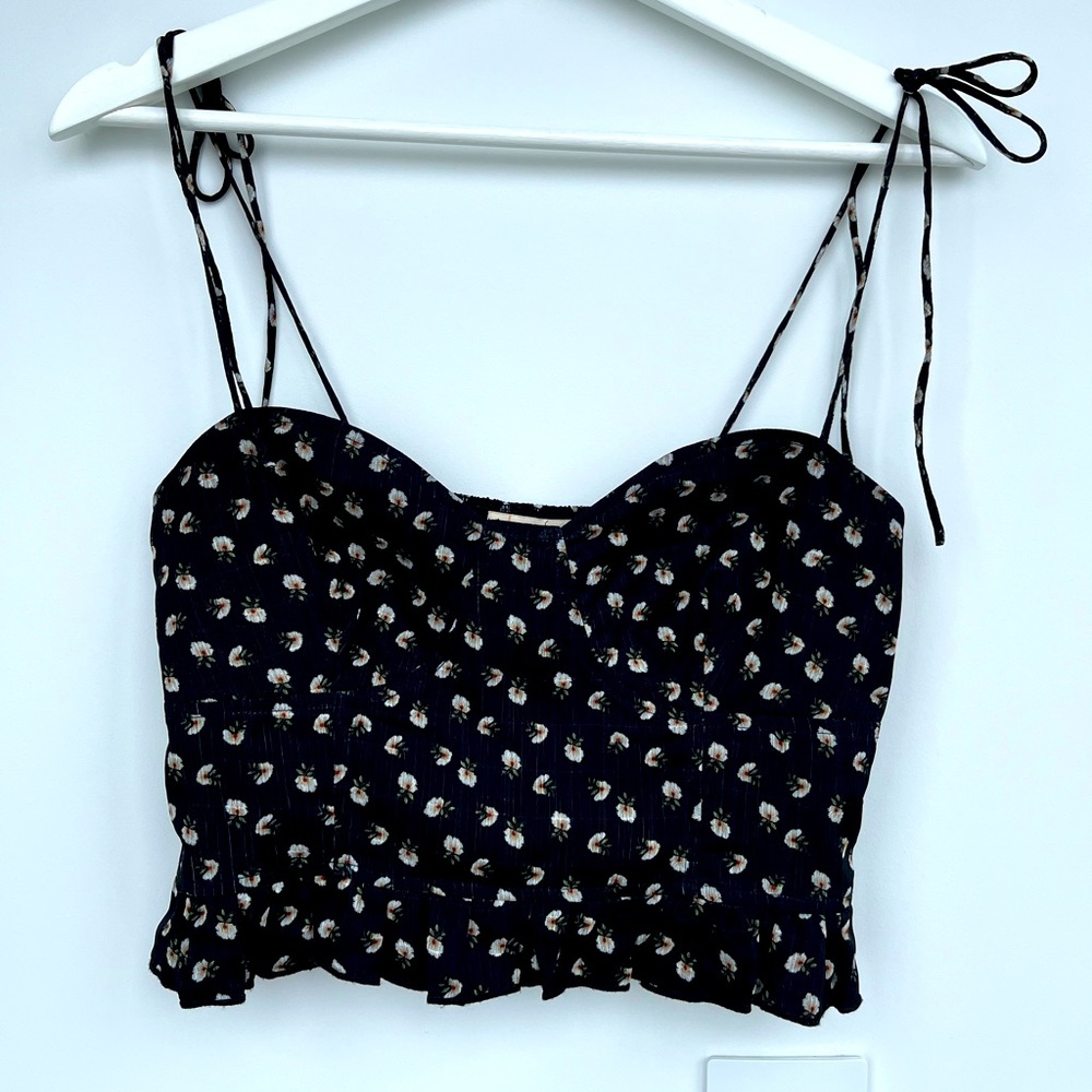 Choosy crop top with flowerprint